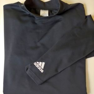 Adidas LS black mock turtleneck top, sz L
